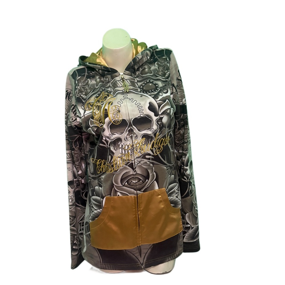 Y2k Ed Hardy zip up hoodie